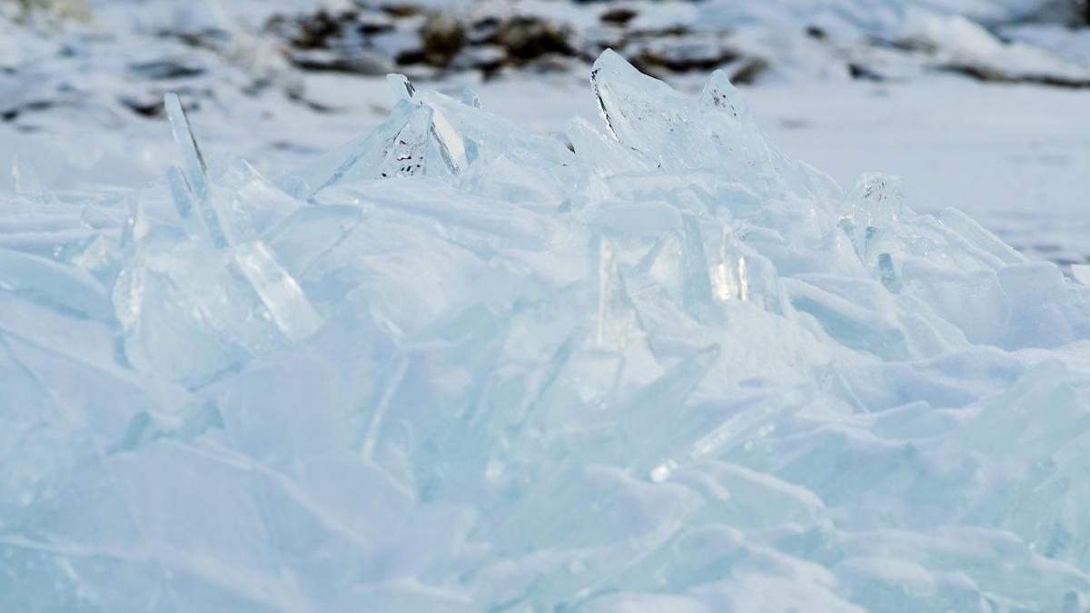 Ice on the U of I campus